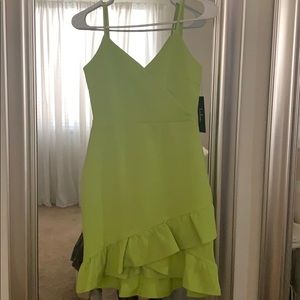 - brand new with tag lulus neon green dress